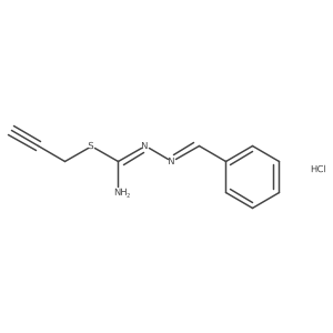 2,3-Diaza-4-phenyl-1-prop-2-ynylthiobuta-1,3-dienylamine hydrochloride结构式