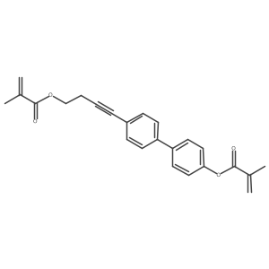 2-Propenoic acid, 2-methyl-, 4-[4a(2)-[(2-methyl-1-oxo-2-propen-1-yl)oxy][1,1a(2)-biphenyl]-4-yl]-3-butyn-1-yl ester结构式