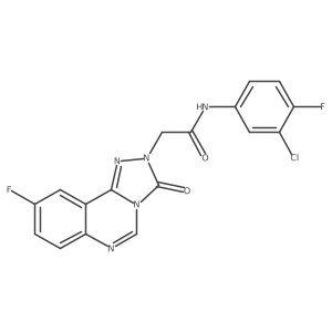 N-(3-chloro-4-fluorophenyl)-2-{9-fluoro-3-oxo-2H,3H-[1,2,4]triazolo[4,3-c]quinazolin-2-yl}acetamide Structure