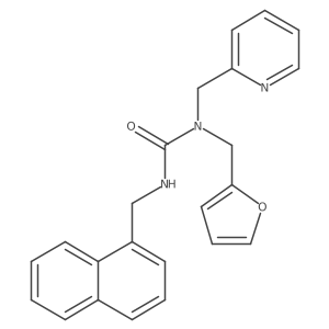 1-(Furan-2-ylmethyl)-3-(naphthalen-1-ylmethyl)-1-(pyridin-2-ylmethyl)urea结构式