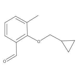 2-(Cyclopropylmethoxy)-3-methylbenzaldehyde结构式