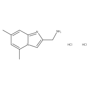(5,7-Dimethylimidazo[1,2-a]pyridin-2-yl)methanamine dihydrochloride Structure