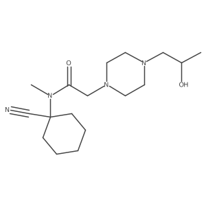 N-(1-cyanocyclohexyl)-2-[4-(2-hydroxypropyl)piperazin-1-yl]-N-methylacetamide Structure