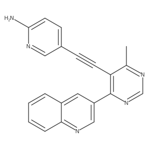 5-[2-[4-Methyl-6-(3-quinolinyl)-5-pyrimidinyl]ethynyl]-2-pyridinamine结构式