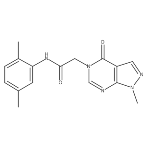 N-(2,5-dimethylphenyl)-2-(1-methyl-4-oxopyrazolo[3,4-d]pyrimidin-5-yl)acetamide结构式