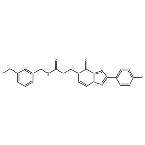 3-[2-(4-fluorophenyl)-4-oxopyrazolo[1,5-a]pyrazin-5(4H)-yl]-N-(3-methoxybenzyl)propanamide Structure