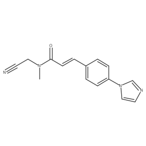 (E)-N-(cyanomethyl)-3-(4-imidazol-1-ylphenyl)-N-methylprop-2-enamide Structure
