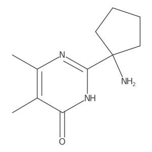 2-(1-aminocyclopentyl)-5,6-dimethyl-1H-pyrimidin-4-one结构式
