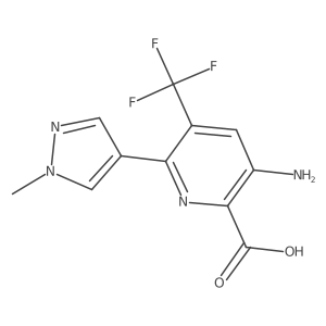 3-Amino-6-(1-methyl-1H-pyrazol-4-yl)-5-(trifluoromethyl)picolinic acid Structure