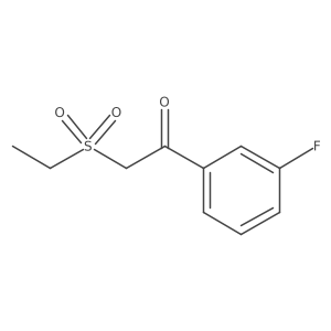 2-(Ethylsulfonyl)-1-(3-fluorophenyl)ethanone结构式