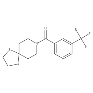 1-Oxa-4-thia-8-azaspiro[4.5]decan-8-yl(3-(trifluoromethyl)phenyl)methanone结构式