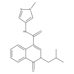 2-(2-methylpropyl)-N-(1-methyl-1H-pyrazol-4-yl)-1-oxo-1,2-dihydroisoquinoline-4-carboxamide Structure