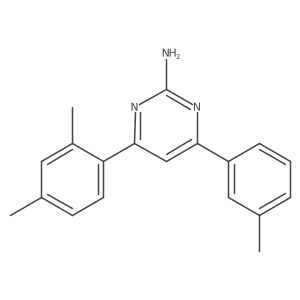 4-(2,4-Dimethylphenyl)-6-(3-methylphenyl)pyrimidin-2-amine Structure