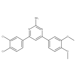 4-(3,4-Dichlorophenyl)-6-(3,4-dimethoxyphenyl)pyrimidin-2-amine结构式