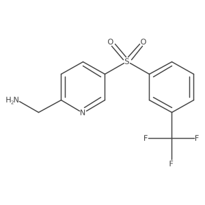 (5-((3-(Trifluoromethyl)phenyl)sulfonyl)pyridin-2-yl)methanamine结构式
