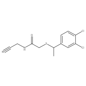 N-(Cyanomethyl)-2-[1-(3,4-dichlorophenyl)ethylsulfanyl]acetamide结构式