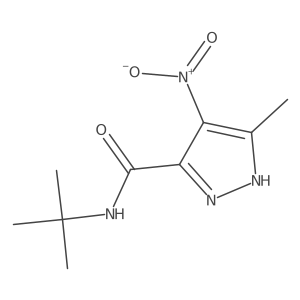 N-(1,1-Dimethylethyl)-5-methyl-4-nitro-1H-pyrazole-3-carboxamide Structure