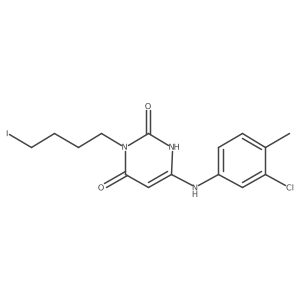 6-((3-chloro-4-methylphenyl)amino)-3-(4-iodobutyl)pyrimidine-2,4(1H,3H)-dione Structure