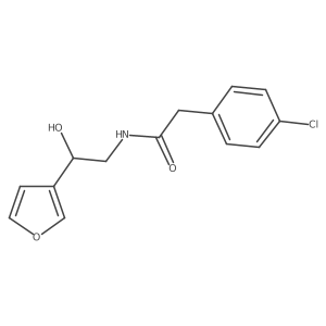 2-(4-chlorophenyl)-N-[2-(furan-3-yl)-2-hydroxyethyl]acetamide结构式
