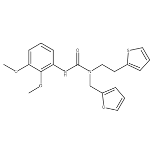 3-(2,3-Dimethoxyphenyl)-1-(furan-2-ylmethyl)-1-(2-(thiophen-2-yl)ethyl)urea结构式