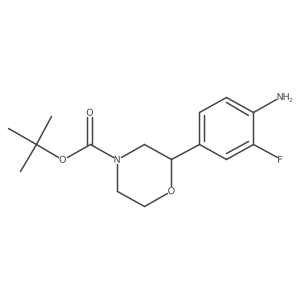 Tert-butyl 2-(4-amino-3-fluorophenyl)morpholine-4-carboxylate结构式