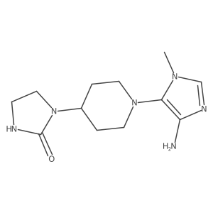 1-[1-(5-Amino-3-methylimidazol-4-yl)piperidin-4-yl]imidazolidin-2-one Structure