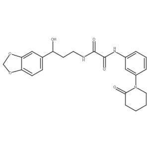 N1-(3-(benzo[d][1,3]dioxol-5-yl)-3-hydroxypropyl)-N2-(3-(2-oxopiperidin-1-yl)phenyl)oxalamide Structure