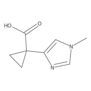 1-(1-Methyl-1h-imidazol-4-yl)cyclopropane-1-carboxylic acid结构式