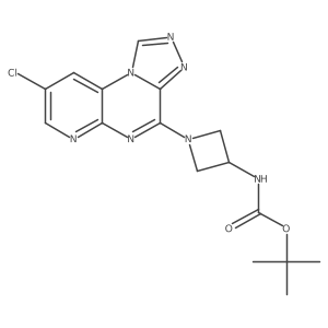 Tert-butyl (1-(8-chloropyrido[2,3-e][1,2,4]triazolo[4,3-a]pyrazin-4-yl)azetidin-3-yl)carbamate结构式
