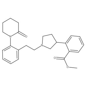 Methyl 2-[1-[2-[2-(2-oxo-1-piperidinyl)phenyl]ethyl]-3-pyrrolidinyl]benzoate Structure