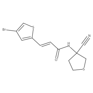 (E)-3-(4-Bromothiophen-2-yl)-N-(3-cyanothiolan-3-yl)prop-2-enamide Structure
