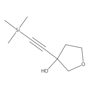 3-((Trimethylsilyl)ethynyl)tetrahydrofuran-3-ol结构式