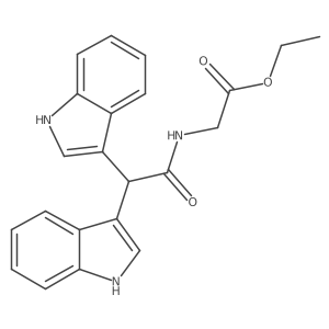 Ethyl (2,2-di(1H-indol-3-yl)acetyl)glycinate结构式