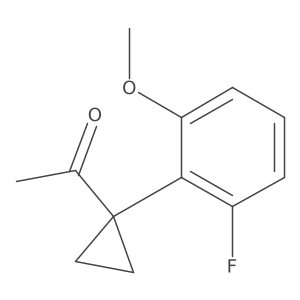 1-[1-(2-Fluoro-6-methoxyphenyl)cyclopropyl]ethan-1-one结构式