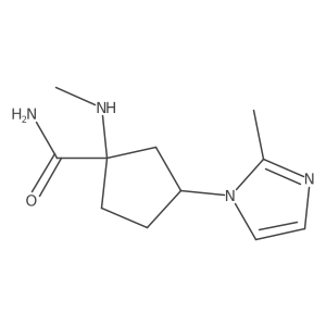 3-(2-Methyl-1h-imidazol-1-yl)-1-(methylamino)cyclopentane-1-carboxamide Structure