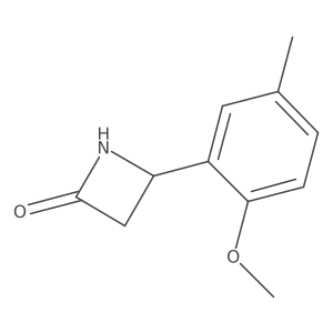 4-(2-Methoxy-5-methylphenyl)azetidin-2-one结构式