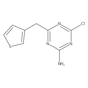 4-Chloro-6-(thiophen-3-ylmethyl)-1,3,5-triazin-2-amine结构式