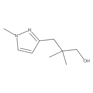 2,2-dimethyl-3-(1-methyl-1H-pyrazol-3-yl)propan-1-ol结构式
