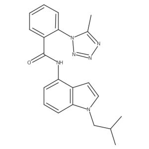 N-[1-(2-methylpropyl)-1H-indol-4-yl]-2-(5-methyl-1H-tetrazol-1-yl)benzamide Structure