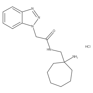 N-[(1-Aminocycloheptyl)methyl]-2-(benzotriazol-1-yl)acetamide;hydrochloride Structure