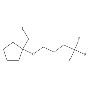 1-(Iodomethyl)-1-(4,4,4-trifluorobutoxy)cyclopentane Structure