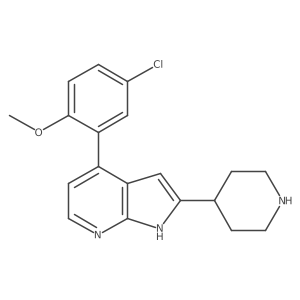 4-(5-chloro-2-methoxyphenyl)-2-piperidin-4-yl-1H-pyrrolo[2,3-b]pyridine Structure