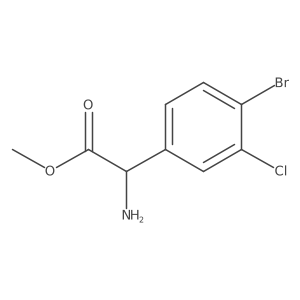 Methyl 2-amino-2-(4-bromo-3-chlorophenyl)acetate结构式