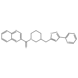 (3-((3-(Pyrazin-2-yl)-1,2,4-oxadiazol-5-yl)methyl)piperidin-1-yl)(quinoxalin-2-yl)methanone Structure