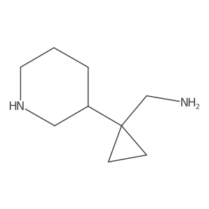 [1-(Piperidin-3-yl)cyclopropyl]methanamine Structure