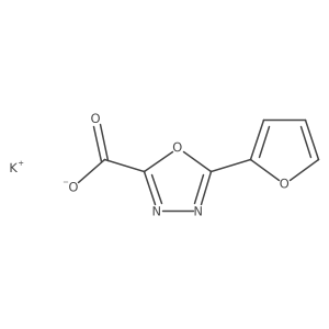 Potassium 5-(furan-2-yl)-1,3,4-oxadiazole-2-carboxylate结构式
