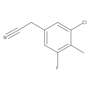 3-Chloro-5-fluoro-4-methylphenylacetonitrile Structure