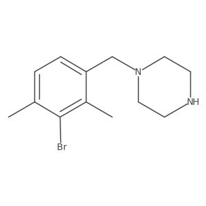 1-[(3-Bromo-2,4-dimethylphenyl)methyl]piperazine Structure