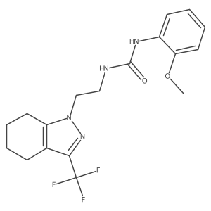 1-(2-methoxyphenyl)-3-(2-(3-(trifluoromethyl)-4,5,6,7-tetrahydro-1H-indazol-1-yl)ethyl)urea结构式