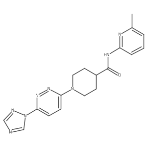 1-(6-(1H-1,2,4-triazol-1-yl)pyridazin-3-yl)-N-(6-methylpyridin-2-yl)piperidine-4-carboxamide结构式